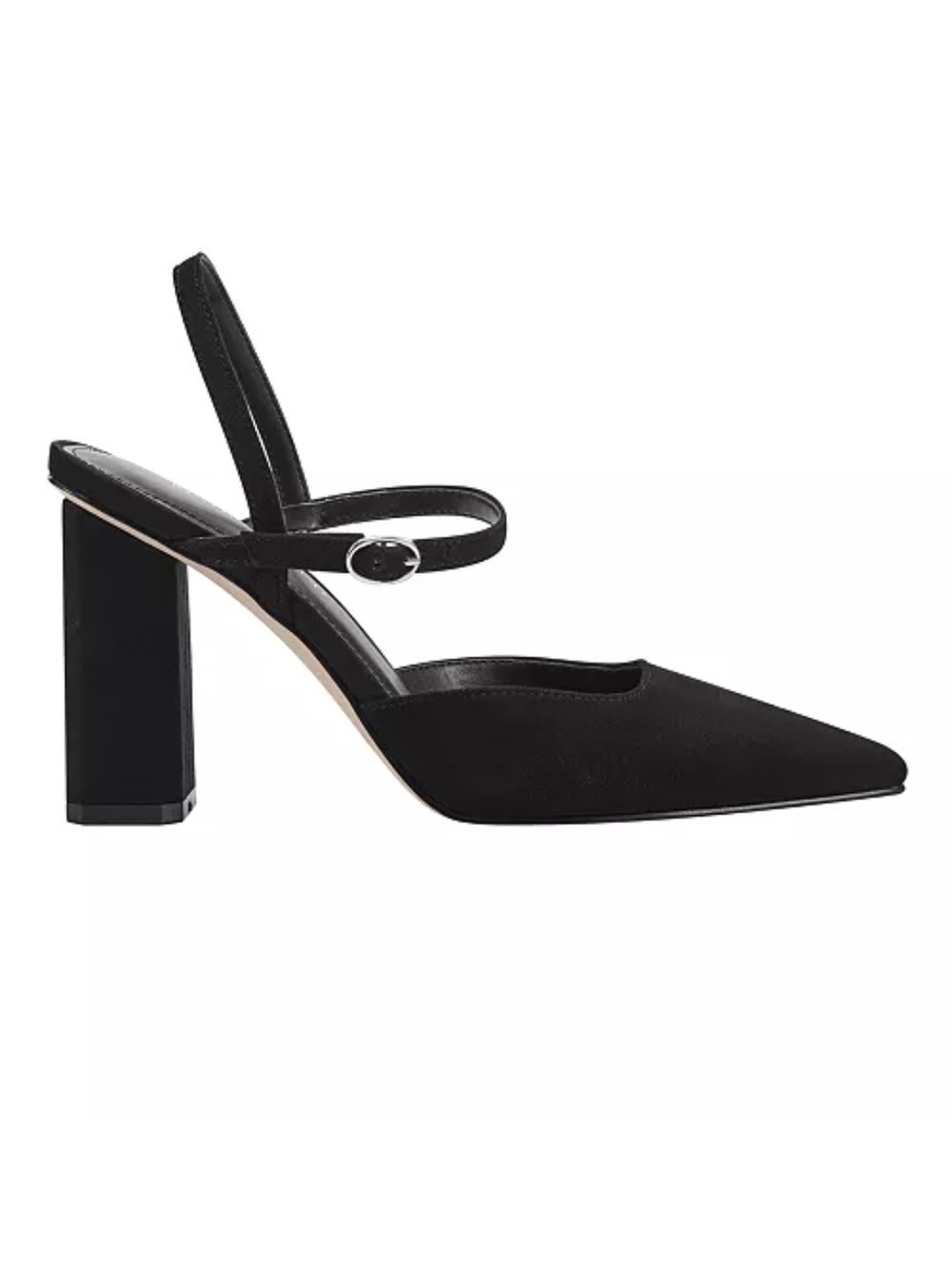 Marc Fisher Doster Black Pointed Toe Mary Jane Heels